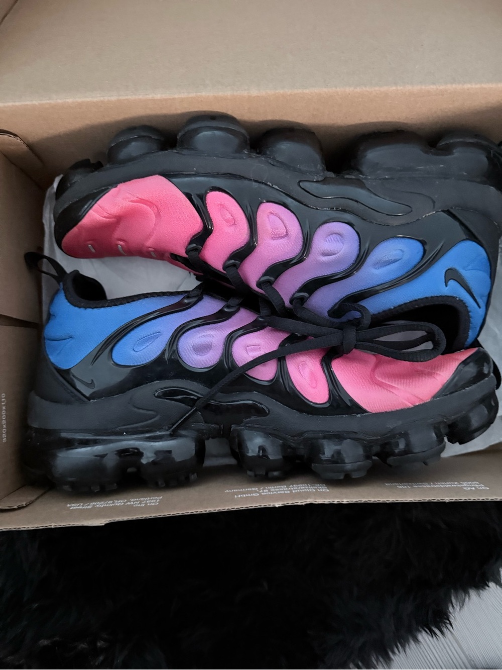Nike Women’s Pink Purple Blue Gradient VaporMax-Style Sneakers